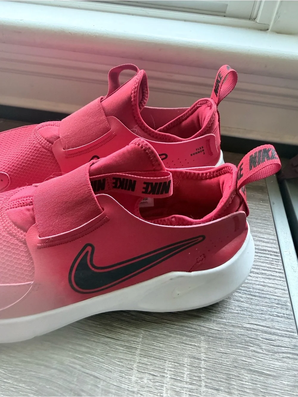 Nike Flex Runner 3 Slip-On Sneakers | Boys Youth 6.5Y | Red